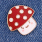 Cute Kawaii Mushroom Enamel Pin: Pink