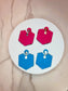Book 'Em Reading Beaded Library Bookish Bookshop Earrings: Blue