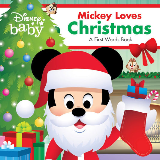 Disney Baby: Mickey Loves Christmas : A First Words Book