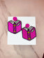 Book 'Em Reading Beaded Library Bookish Bookshop Earrings: Blue