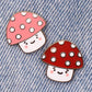 Cute Kawaii Mushroom Enamel Pin: Pink