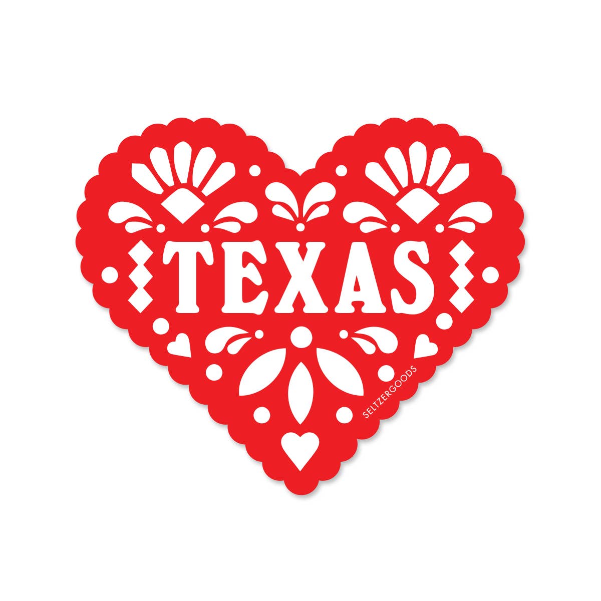 TX Heart Sticker